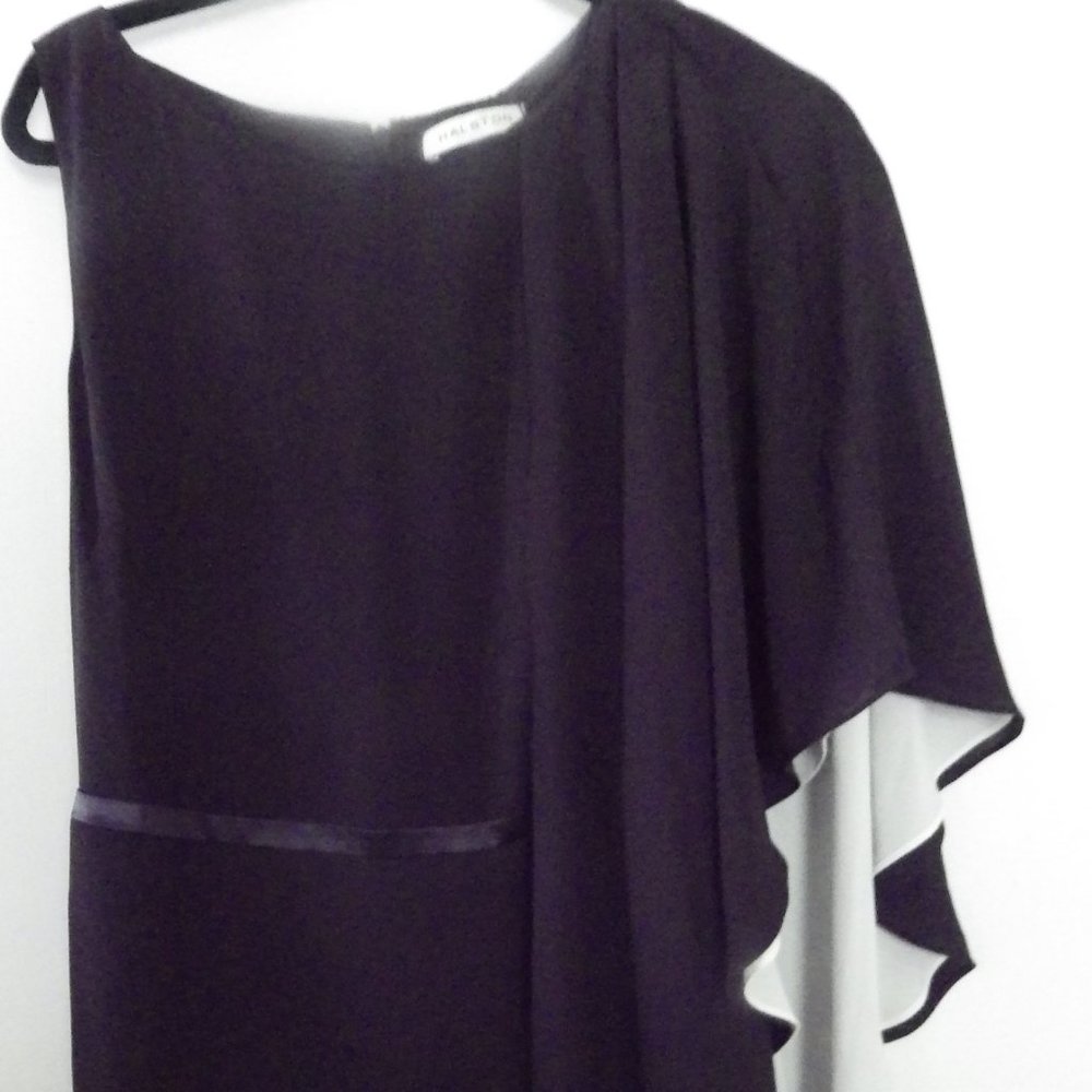 HALSTON Evening/ Cocktail Dress Black & White